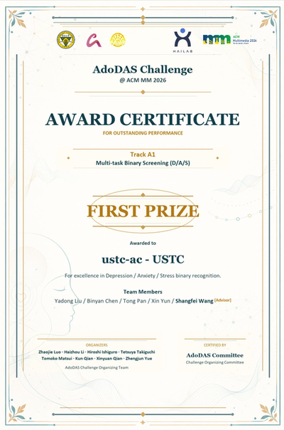 We have won the First Prize of AdoDAS Challenge @ ACM MM 2026