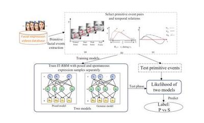 Capturing Spatial and Temporal Patterns for Distinguishing between Posed and Spontaneous Expressions